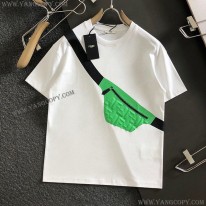 フェンディ 偽物 ィ ホワイト ジャージー 半袖 Tシャツ fem81586