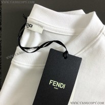 フェンディ 偽物 ィ ホワイト ジャージー 半袖 Tシャツ fem81586
