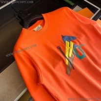 エルメス スーパーコピー ラウンドネック レザー パッチ スウェットシャツ ern95605