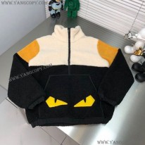 フェンディ 偽物 ブラックファブリック スウェットシャツ feu93536