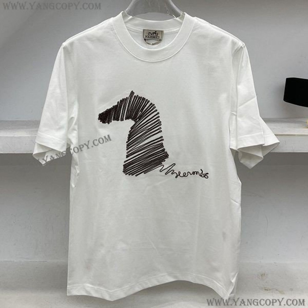 エルメス スーパーコピー マキシカルトゥーシュ 半袖Tシャツ era31070