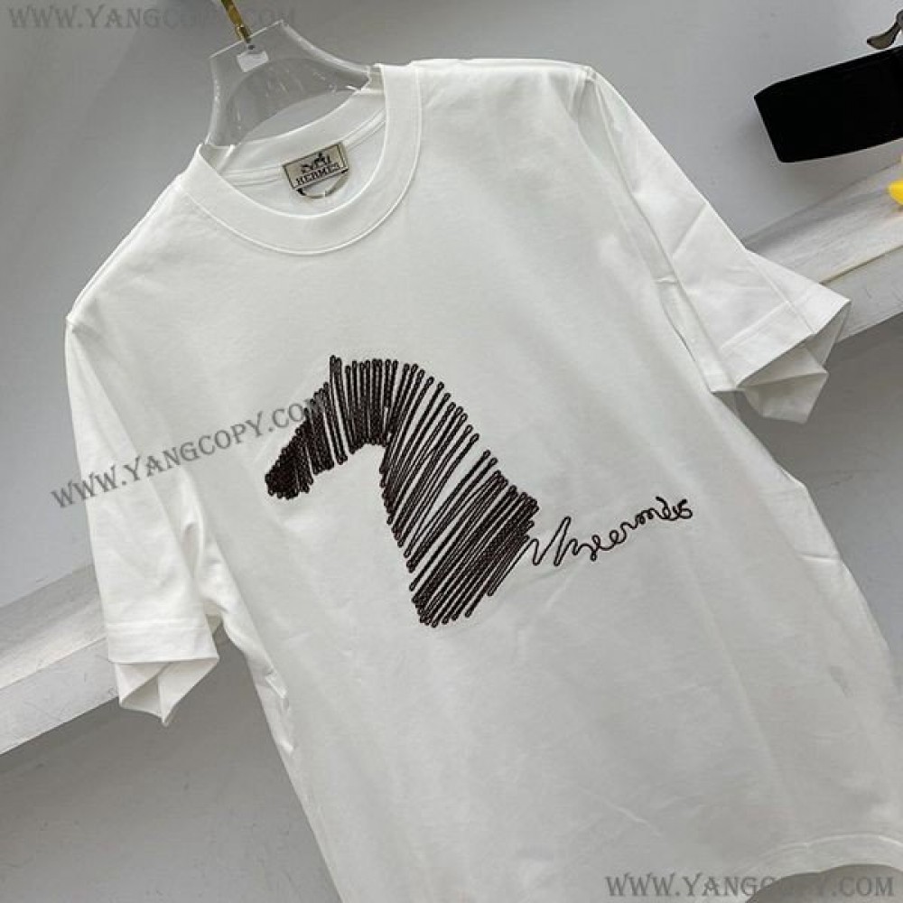 エルメス スーパーコピー マキシカルトゥーシュ 半袖Tシャツ era31070