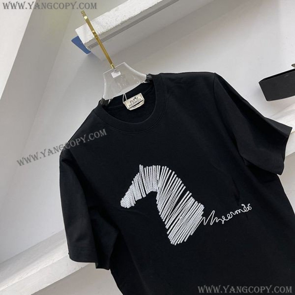 エルメス スーパーコピー マキシカルトゥーシュ 半袖Tシャツ era31070