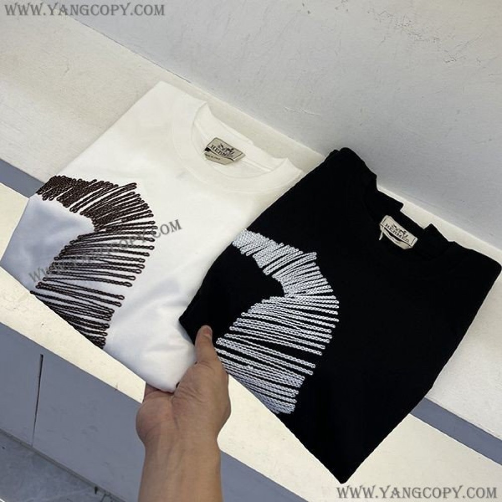 エルメス スーパーコピー マキシカルトゥーシュ 半袖Tシャツ era31070