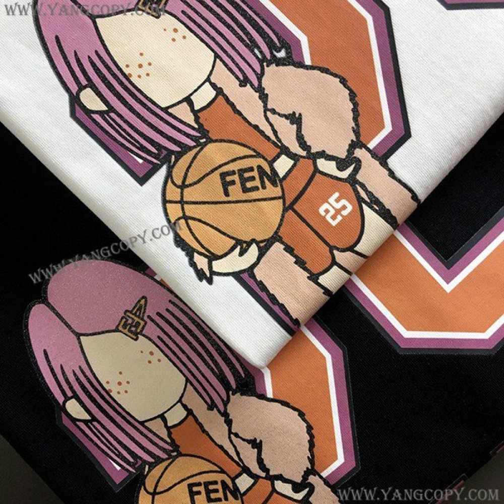 フェンディ コピー ジャージー 半袖 Tシャツ 2色 feh47120