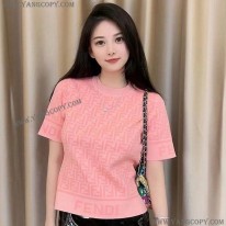 フェンディ スーパーコピー FFロゴ コットンテリー オーバーサイズ Tシャツ fem15650