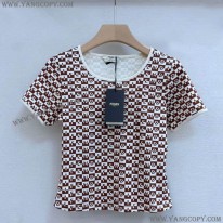 フェンディ スーパーコピー FFカーリグラフィ コットンジャージー Tシャツ feq67325