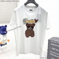 フェンディ コピー クルーネックロゴジャージーTシャツ fei32629