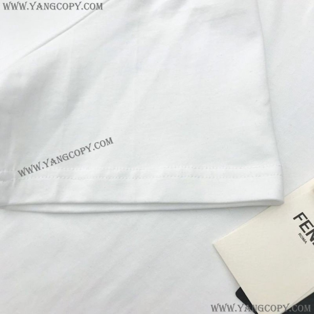 フェンディ スーパーコピー クルーネックロゴジャージーTシャツ fer88399