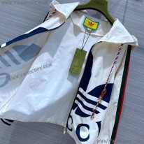 アディダス×グッチ スーパーコピー コラボ ヴィスコース ジップアップジャケット guw52008