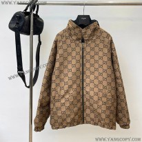 グッチ スーパーコピー GGコットンキャンバス製ジップジャケット guj06216