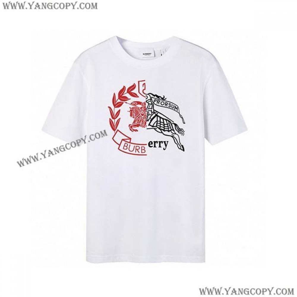 バーバリー 偽物 エンブロイダリーEKD Tシャツ 2色 Bat63545