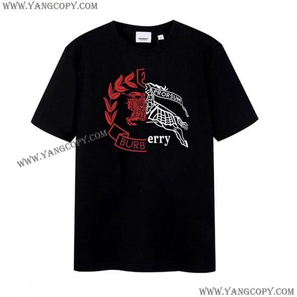 バーバリー 偽物 エンブロイダリーEKD Tシャツ 2色 Bat63545