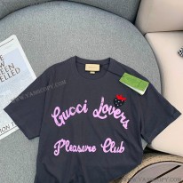 グッチ 偽物 プリント コットンジャージー Tシャツ guk73440