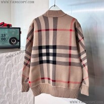 バーバリー スーパーコピー チェック テクニカルウール ジャカードカーディガン Baa96367