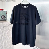 バーバリー コピー ロゴ Tシャツ ブラック Bam66981
