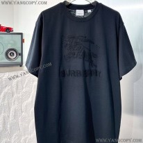 バーバリー コピー ロゴ Tシャツ ブラック Bam66981