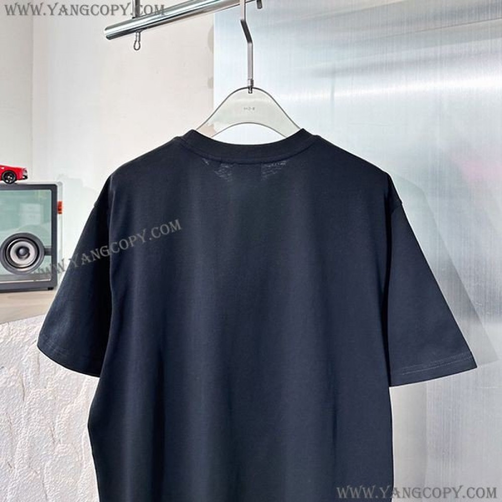バーバリー コピー ロゴ Tシャツ ブラック Bam66981