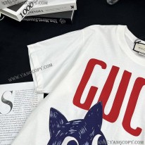 グッチ スーパーコピー Since 1921 キャット プリント Tシャツ guu43007