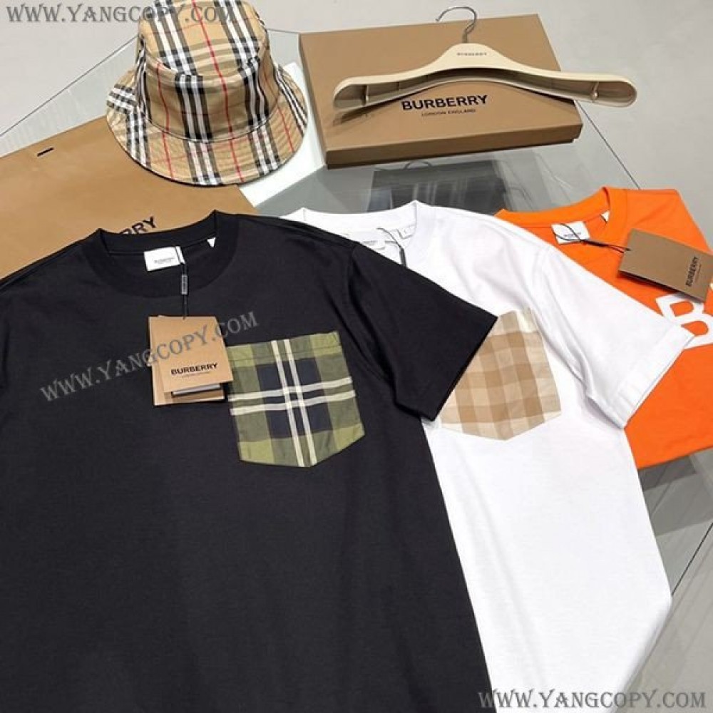 バーバリー 偽物 Tシャツ ブラック＆ホワイト Bap54045