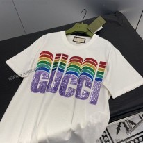 グッチ スーパーコピー エンブロイダリー入り コットン Tシャツ guy62085