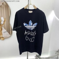 adidas x グッチ 偽物 コットン Tシャツ gul99522