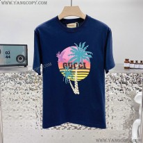 グッチ 偽物 パームプリント コットンTシャツ gug36186