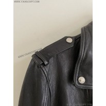 バーバリー 偽物 ラムレザー中綿入りライダース ジャケット Bal69270