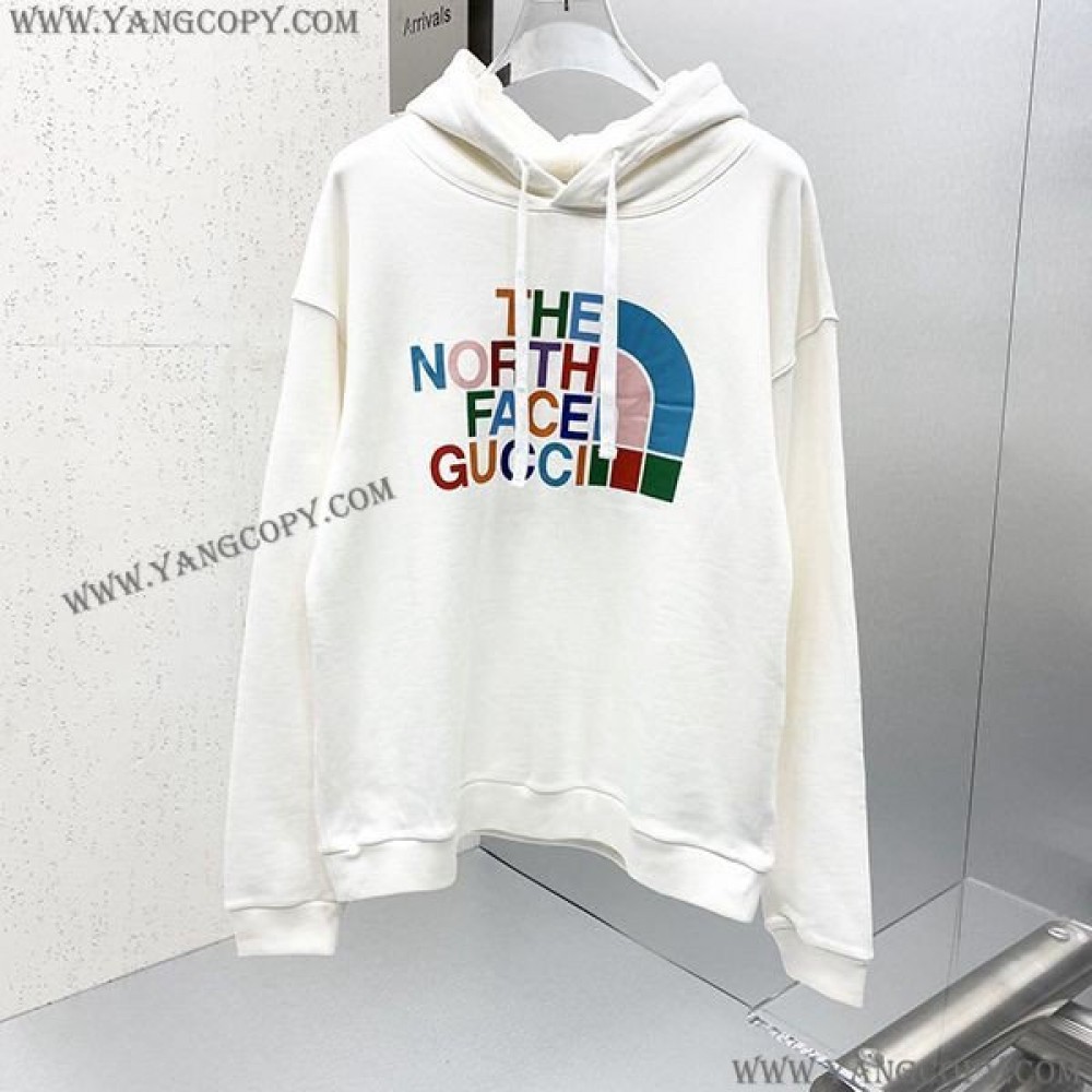 グッチ スーパーコピー ×ノースフェイス コラボ 長袖コットン パーカー guk92160