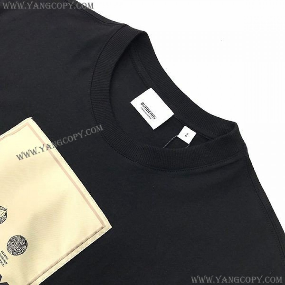バーバリー 偽物 ラベルアップリケ コットン Tシャツ Baq25192