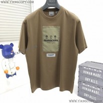 バーバリー 偽物 ラベルアップリケ コットン Tシャツ 80571211