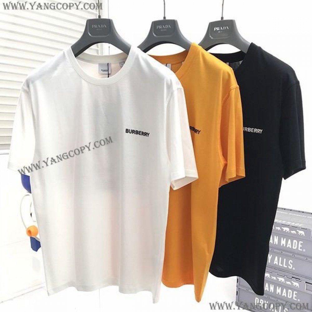 バーバリー コピー モノグラムモチーフ コットンTシャツ 3色 80552061