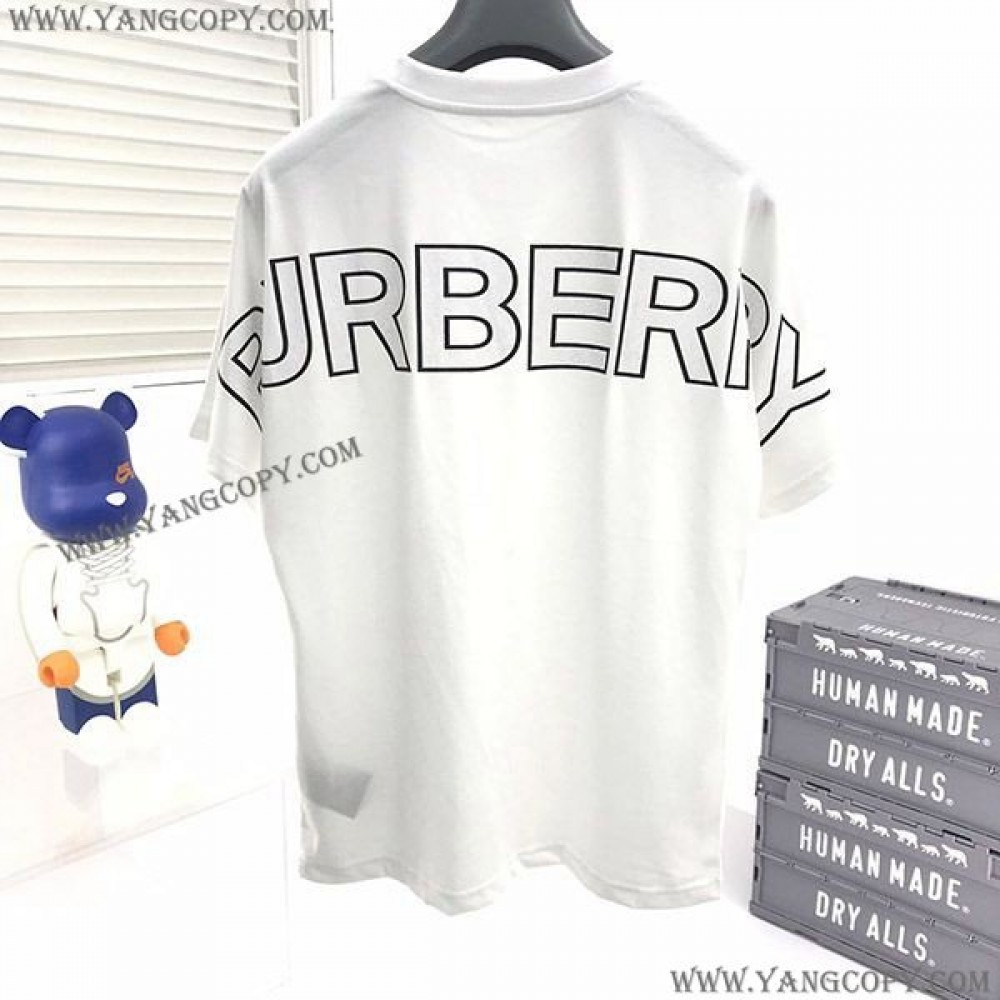 バーバリー コピー Tシャツ クルーネック 半袖 ロゴ Bay86994