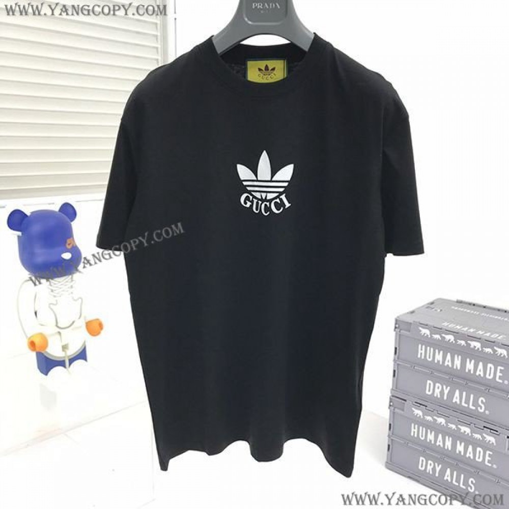 アディダス×グッチ スーパーコピー コットンジャージー Tシャツ gue86773