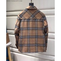 バーバリー コピー リバーシブル チェック ウール コート Bab48700