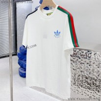 ディダス×グッチ 偽物 コットン ジャージ Tシャツ guy00930