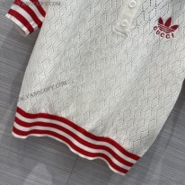 グッチ コピー x アディダス コットン ポロトップ 693832XKCDM9133