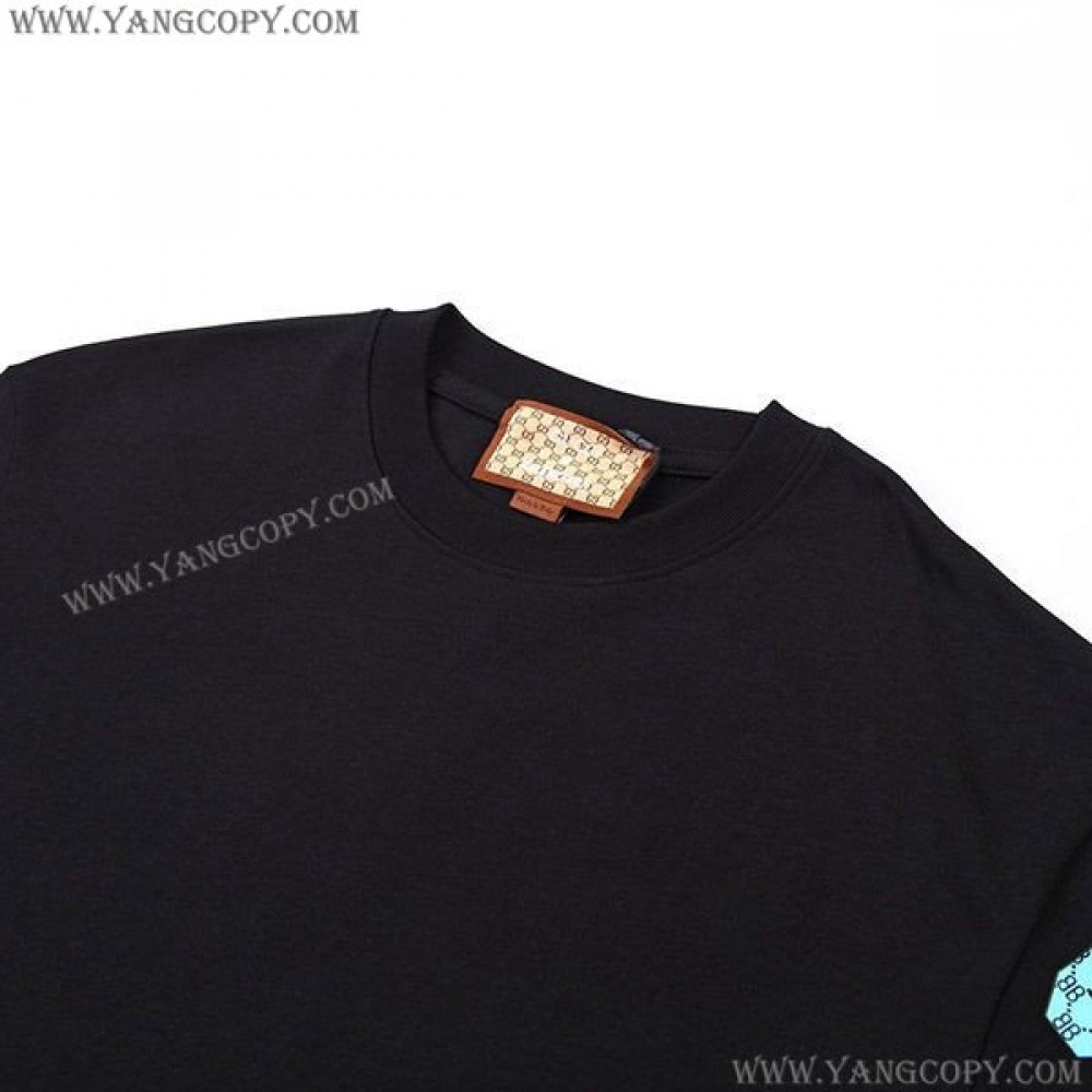 グッチ コピー バレンシアガ ロゴ ブラック Tシャツ guv35751
