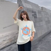グッチ 偽物 ロゴ コットン Tシャツ gua31499