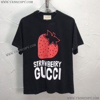 グッチ スーパーコピー STRAWBERRY コットンTシャツ すぐ届く guh62789