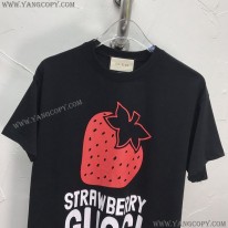 グッチ スーパーコピー STRAWBERRY コットンTシャツ すぐ届く guh62789