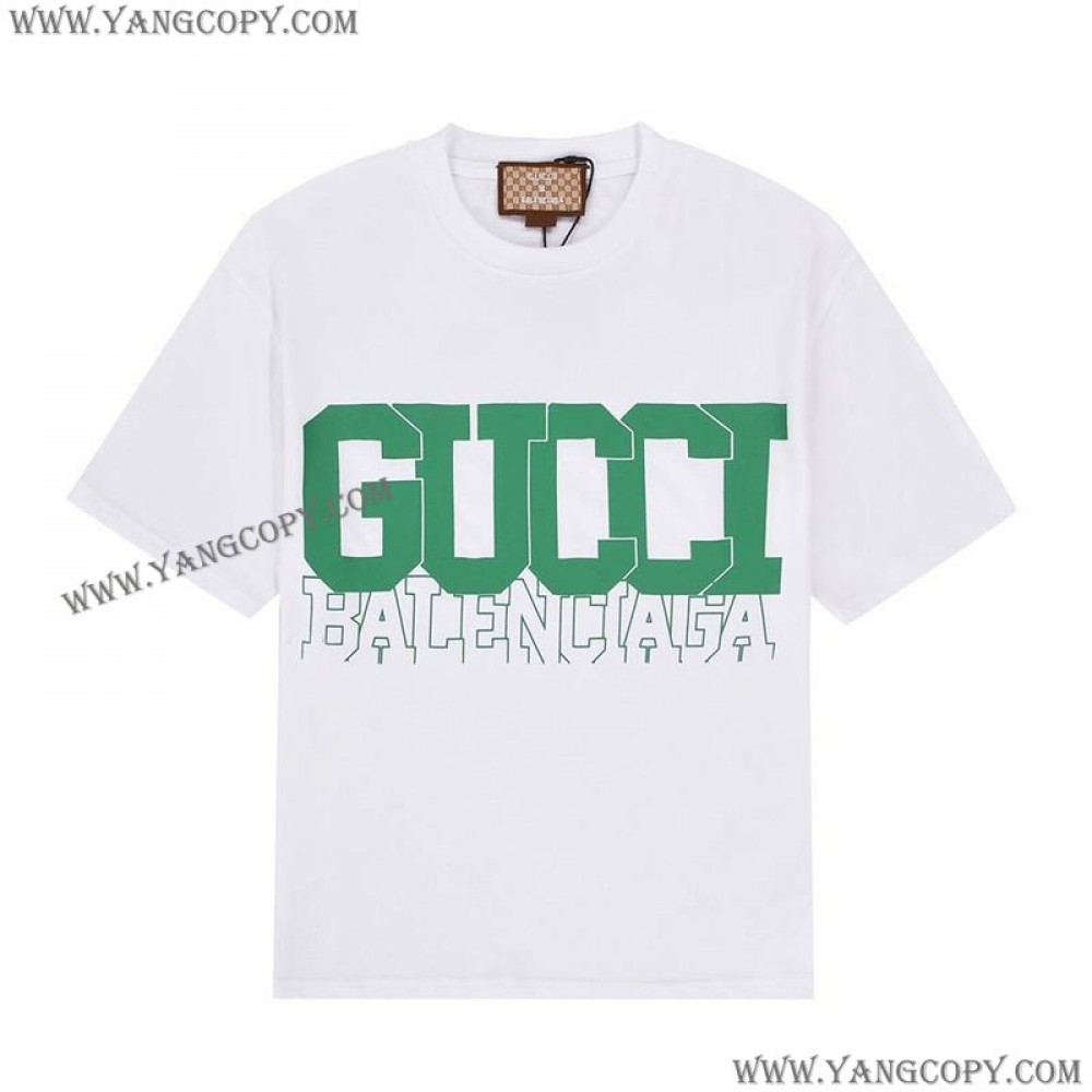 グッチ スーパーコピー x バレンシアガ コラボ 半袖Tシャツ gum56781