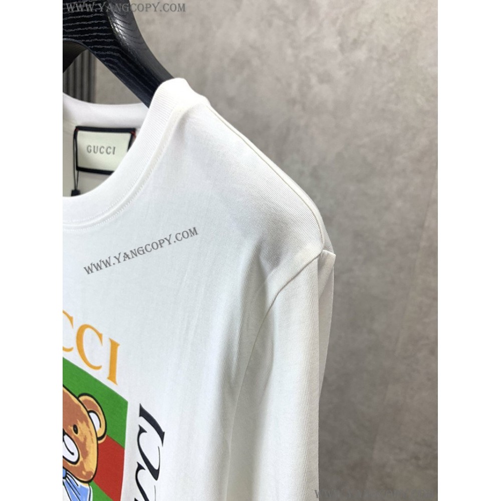 グッチ スーパーコピー コットン Tシャツ 半袖 ロゴ guv10858