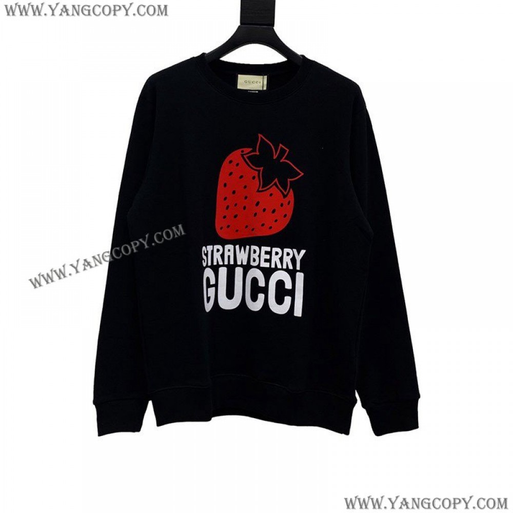 グッチ スーパーコピー 21AW STRAWBERRY ロゴ キラキラ スウェット gut54976