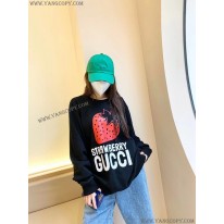 グッチ スーパーコピー 21AW STRAWBERRY ロゴ キラキラ スウェット gut54976
