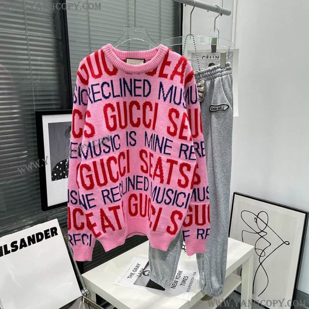 グッチ スーパーコピー セーター ウール トップス ロゴ プレタ gur11055