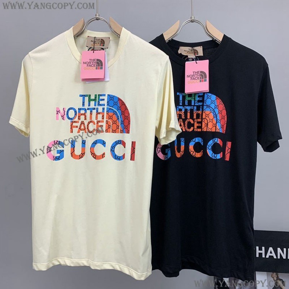 グッチ スーパーコピー ×ノースフェイス コラボ スペシャルロゴTシャツ Nop62440
