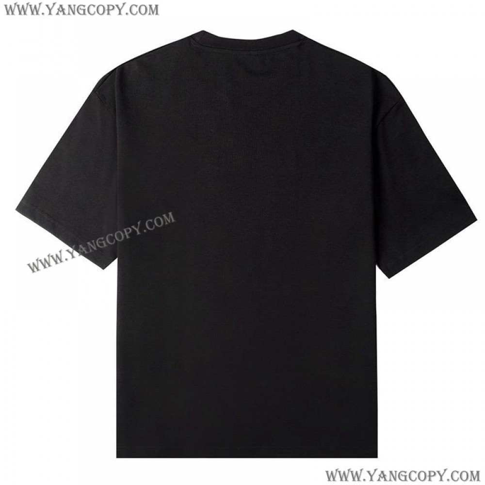グッチ スーパーコピー ×バレンシアガ ロゴ Tシャツ ブラック guk71454