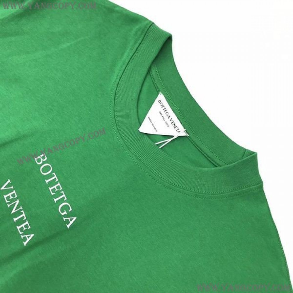 ボッテガ ヴェネタ 偽物 ウォッシュドコットンジャージーTシャツ bog35024