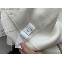 マックスマーラ コピー フード付 カシミヤ コート ホワイト mar74996